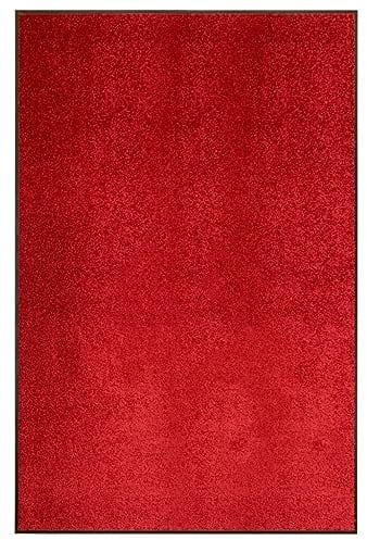 vidaXL Fußmatte Waschbar Schmutzfangmatte Türmatte Fußabtreter Schmutzmatte Schmutzfangläufer Sauberlaufmatte Innen Außen Rot 120x180cm