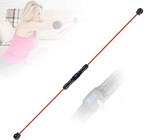 LSDRALOBPOI Elastische Flexi Bar Fitness Schwingstab Tragbare Elastic Flexi Bar, Muskeltrainer Trainingsstange mit Zählgerät, geschmacklos, Armkrafttrainingsstange für Fitness und Gewichtsverlust