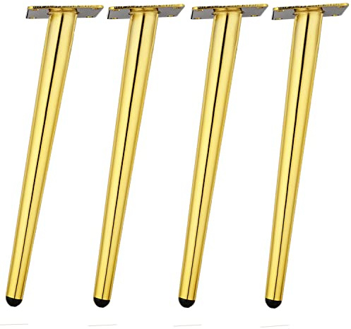 Osring 40,6 cm schräge Möbelbeine, goldfarben, schräge Metall-Tischfüße, 4 Stück