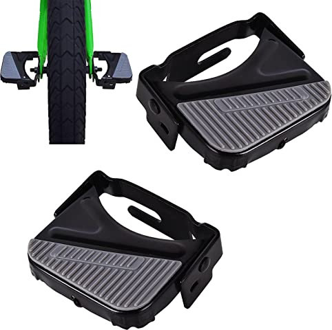 Linsition Pédales Arrière pour Vélo Enfant - Repose-Pieds en Acier | Plaque pour Vitesses (1 Paire)