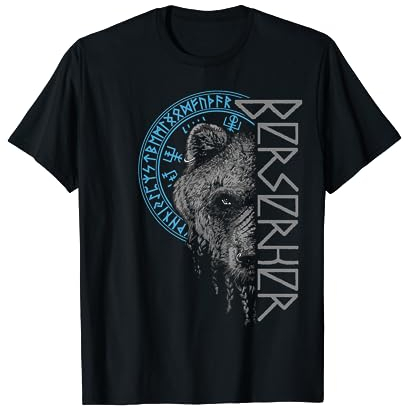 Berserker Bär Krieger Odin Runen Nordischer Kompass Wikinger T-Shirt