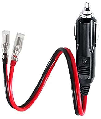 CYSSJF 12V Cigarette Lighter Plug Male Plug for Cigarette Lighter Adapter | Car Replacement, 24V/12V Car Plug with Leads, 30CM/11.8IN,10A Fuse, LED Light | For Motorcycle Car Tractor Camper(1PC)