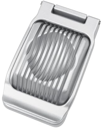 Coupe Oeufs, fils de coupe en acier inoxydable, diviseur d'oeuf pour tranches rondes et ovales, outil de coupe d'œufs en aluminium, lavable au lave-vaisselle