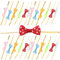 IMIKEYA 100 Stück Twist Ties, Metallischen Bindebaender Twist Ties mit Bowknot Tütenclips Verschluss für Gefrierbeutel Brotbeutel