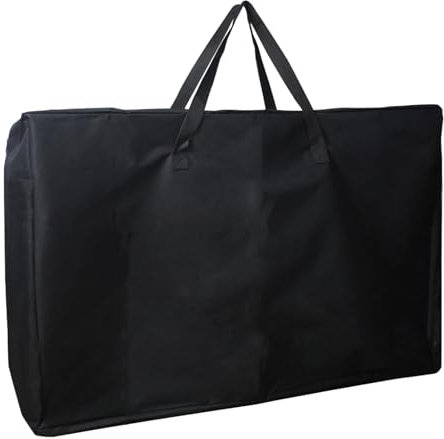 4/6/ 8 Foot Folding Table Storage Bag, Waterproof Heavy Duty Large Carrying Bag for Folding Tables, Picnic/Camp Tables Cover with Durable Zipper & Shoulder Strap, 31 D X 37 W X4.5 H, Black