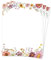 Blumenpapier Briefpapier Floral Briefpapier 8,5 x 11 Zoll 50 Blatt Elegantes Briefpapier Hübsches Briefpapier Dekoratives Druckerpapier Frühling Wildblume Briefpapier Set