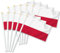 Kleine Polen-Flagge, Stangen, Mini-Dekoration, Banner, 25 Stück