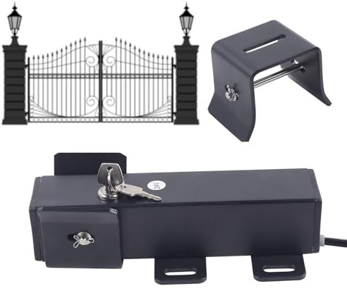 Verrou électrique automatique 24 V CC 1,5 A pour portail battant - Système d'entraînement de portail électrique - 32 x 7,5 x 11,5 cm