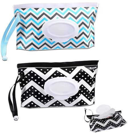 2 pezzi porta salviette umidificate Borsa per salviette umidificate per bambini Scatola per salviette umidificate in viaggio,borsa riutilizzabile Contenitore per salviette umidificate per viaggi,casa