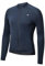 DANISH ENDURANCE Cycling Jersey Mens, Breathable Long Sleeve Cycling Tops for Men with Pockets and Full Zipper, Navy, M