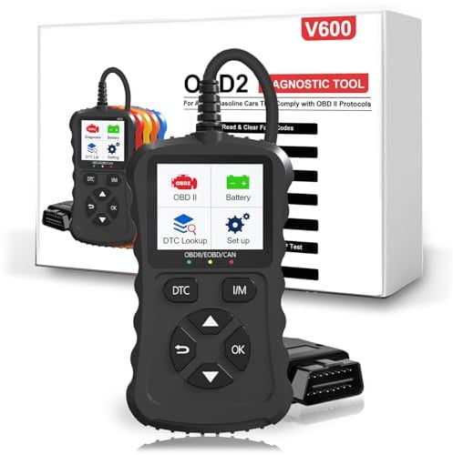 iKiKin OBD2 Scanner Code Leser Auto Diagnosegerät Automatischer Fehlercode Leser für alle OBD II/EOBD Fahrzeuge, Diagnosetool mit Fehlerspeicher Auslesen（Schwarz）