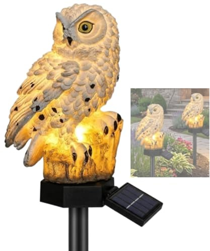 luma eule beweglich Eule LED Solarleuchte Gartenlampe, Einzigartige Beleuchtungfur Ihren Garten Warmes