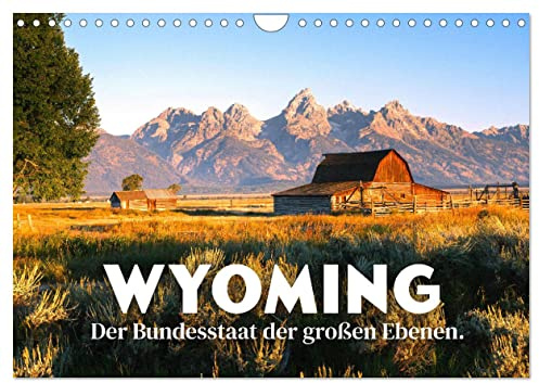 Wyoming - Der Bundesstaat der großen Ebenen. (Wandkalender 2026 DIN A4 quer), CALVENDO Monatskalender: Wunderschöne Berge und hinreißende Tiere. (CALVENDO Orte)