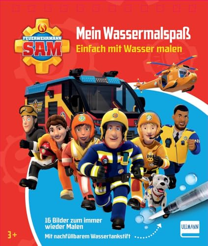 Mein Wassermalspaß - Feuerwehrmann Sam: Einfach mit Wasser malen - Feuerwehrmann Sam-Malbuch mit 16 Bildern, die sich beim Kontakt mit Wasser bunt ... mit nachfüllbarem Wassermalstift, ab 3 Jahren