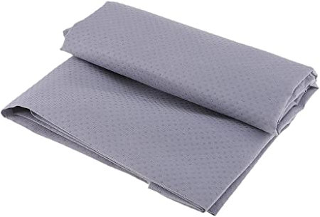 perfk 1 Yard Rutschfester Material, Gewebe mit Gummi Punkte schneidern Tuch Material, Gewebe für Heim Basteln, Grau