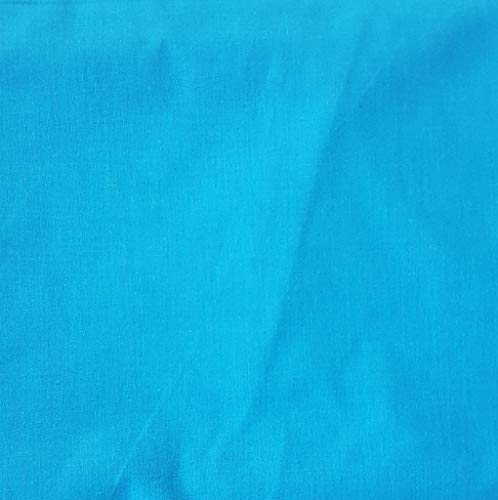 Pingianer 100% Baumwolle Uni Einfarbig Baumwollstoff Kinderstoff Meterware Handwerken Nähen Stoff (Blau, 50x160cm (13,98/m))