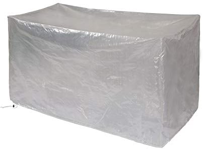 Lestarain Abdeckung Schutzhülle Schutzhaube Abdeckplane wasserdicht staubdicht für Gartenmöbel,Gartentisch und Sitzgruppe Transparent,242x162x100cm