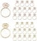 OWLFAVO 36pcs Diamond Ring Shape Paper Clips with Clear Box, Rose Gold and Yellow Gold, Funny Cute Paperclips Bookmarks Planner Clips for Fun Office Supplies College Gifts Wedding Decoration