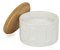 Balvi Barattolo per Sale Salt Colore Bianco Portasale con Coperchio per Cucina XL Ceramica/Bamboo 4,8