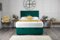 Plush Velvet Ottoman Storage Divan Bed Side Lift Open With Vertical Panel Apollo Headboard | Gas Lift Ottoman Bed | Ottoman Bed With Headboard (5.0FT King Size (152cm X 201cm), Green)