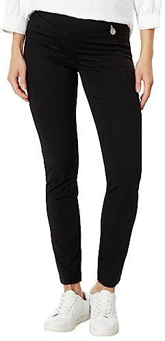Tommy Hilfiger Curvd Seam Ponte Pnt Pantaloni, Black, M Donna