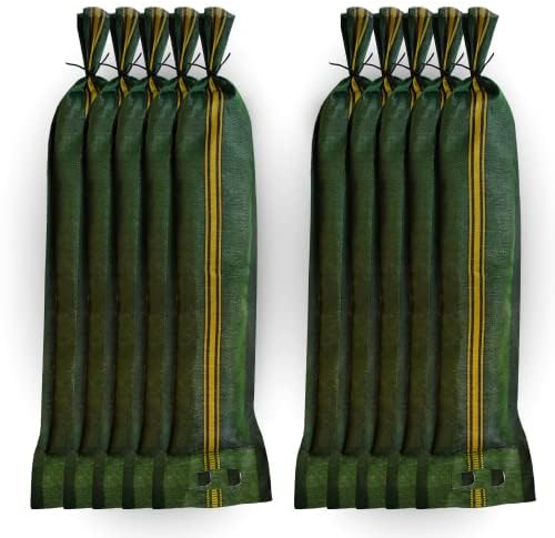 5 sacos de arena de silo adecuados para protección contra inundaciones, 25 cm x 100 cm, con asa, cordón y asas, bolsas de silo para rellenar, tejido monofilamento de alta calidad resistente a los