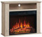 BALDERIA Elektrokamin Frida | Elektrischer Standkamin mit zusätzlichem Fach | 3D-Flammeneffekt | Elektro Heizung 2000W | Kamin mit Fernbedienung, Startsteuerung, Timer & Thermostat | Helle Eiche