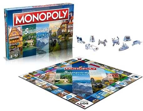 Winning Moves - Monopoly - Sehenswürdigkeiten Deutschlands - Brettspiel - Alter 8+ - Deutsch, Nigra