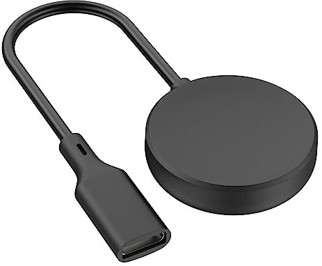 Compatible with Samsung Galaxy Watch Charger Cable, Galaxy Watch Fast Wireless Charger Adapter (USB-C) - Black (1 Pack)
