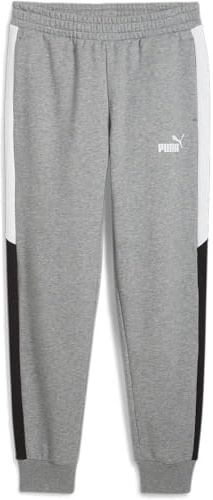 PUMA Herren Power Colorblock Sweatpants FL Cl Gestrickte Hosen, Mittelgraues Heather, M EU