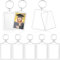8 Pièces Porte-Clés Photo, Porte Clef Photo Transparent Vierge en Acrylique,Personnalisé Porte Clef,Vierge Rectangle, pour Bricolage Photo Saint-Valentin Souvenirs Cadeaux 3.5 * 4.5cm