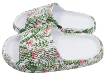Damen Badelatschen Clou Shoes » günstige Damenschuhe » Badeschlappen mit Leo- & Blumenmuster » Sommer Sandalen, Badeschuhe & Garten Schuhe