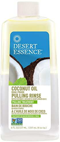DESERT ESSENCE - Coconut Oil Dual Phase Pulling Rinse - 8 fl. oz. (240 ml)