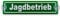 wall-art-design Saugnapfschild Schild Jagdbetrieb Acrylschild grün 3mm, ca.20x5 cm für Scheibeninnenbefestigung