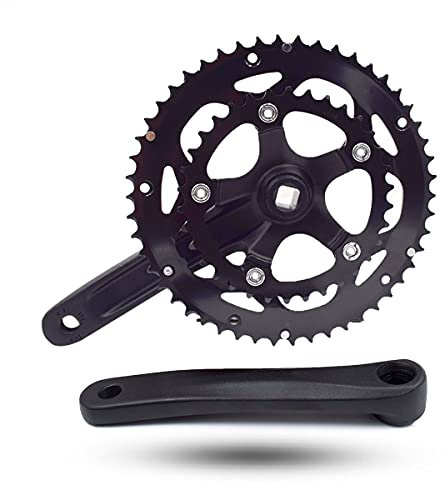 DRIFT MANIAC Fahrrad-Kurbelgarnitur 50/34T 52/42T 110BCD Vierkantkegel für Rennrad, Treking, Fahrrad, 170 mm Kurbelarm