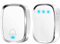 VickyHome Wi-Fi Wireless Doorbell, Portable Weatherproof Wall Plug-in Cordless Door Bell Chime Kit, Indoor Doorbell with 36 Tunes, 4 Level Volume, 1 Push Button & Receivers, LED Flash, White