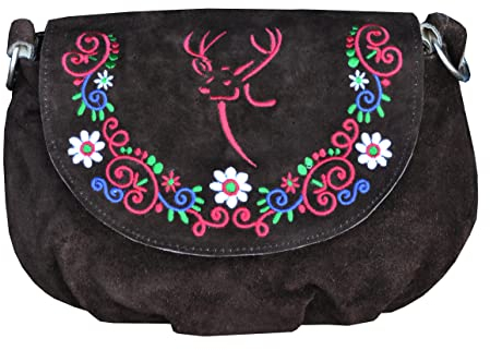 Alpin Trachten Trachtentasche Handtasche Ledertasche Dirndltasche Mit Stickerei - PK21