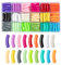 Spritewelry 180 Stück, 18 Farben, undurchsichtige Acrylperlen, gebogene Röhrenperlen, DIY-Schmuckherstellung, Kits für Halsketten, Armbänder, Schmuckherstellung, gemischte Farben, Loch: 1,8 mm