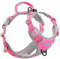 ThinkPet Hundegeschirr gegen Ziehen, atmungsaktiv, mit Griff, reflektierend, verstellbar für mittelgroße und große Hunde, Clip hinten/vorne für einfache Kontrolle, Größe XL, Rosa