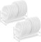E-ROOM TREND White Dish Drainer Rack 2 Pack Plate and Utensil Shelf Detachable Dish Drying Rack for Kitchen Countertop Cabinet (DR345W)