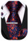 Barry.Wang Herren Krawatte Seide Set Florale Paisley-Krawatte Einstecktuch Manschettenknöpfe im Krawattenklammer Feierliche Hochzeit Party