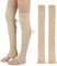QKURT 1 Paar gestrickte Beinlinge, Winter-Beinlinge über dem Knie, warme gestrickte Stiefelmanschettensocken, weiche Thermo-Oberschenkelstrümpfe, gehäkelte Kniestrümpfe
