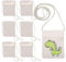 sitarcmin 6 Stück Brustbeutel Kinder zum Bemalen, 17 × 13 cm Beige Stoff Umhängetasche zum Bemalen mit Reißverschluss, Brustbeutel Selber Gestalten Taschen für Kinder Geschenk DIY