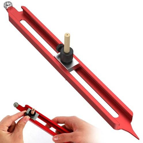 Präzises Konturen-Anreißwerkzeug, Holzbearbeitungsprofil, Anreißlineal mit verstellbarem Stifthalter, Upgrade-Messwerkzeug, Aluminiumlegierung, präzises Konturenlehre, Anreißwerkzeug für Fliesen,