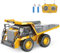 ODAPTO Ferngesteuerter Kipper Dumper für Kinder, 9 Kanal RC Tipper Kipplaster Spielzeug Baustellenfahrzeug Kinder 1:20 Ferngesteuerters Muldenkipper LKW Spielzeug mit Lichtern und Ton