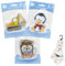 kda Handwärmer - 3er Sparpaket Set Taschenwärmer inkl. GRATIS Microfasertuch - verschiedenen Motive wiederverwendbar Kinder Erwachsene Winter Fingerwärmer Kids (Fuchs, Bagger, Pinguin, 3)
