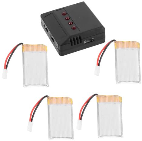 Toyvian 8 Pièces 37V 800Mah Lipo Batterie Batteries 37V Lipo Batterie X5C Chargeur X5C Lipo Batterie