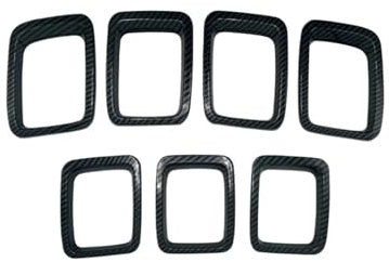 Anteriore Rene Griglia Per Jeep Per Compass MP 2017 2018 2019 2020 Inserti Rete Per Griglia Anteriore Fibra Carbonio Per Auto Anelli Copertura Inserti Rifinitura Griglia Anteriore