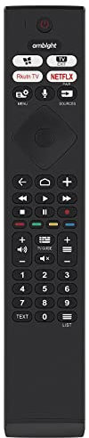 VINABTY 398GM10BEPHN0020SY Universal Remplacer la télécommande vocale pour Philips Smart TV 50PUS8545 58PUS8545 65PUS8545 70PUS8545 70PUT8215 65PUT8215 65OLED805/12 65OLED855/12 65OLED935/12 65PUS943