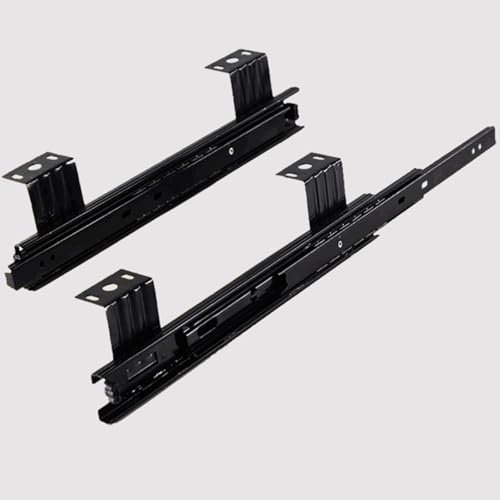 Drawer Runners, Keyboard Shelf Runners, Under Desk Shelf Undermount Drawer Slides, Under Desk Keyboard Tray Sliding, Telescopic Guide Rail Detachable, Sliding Under Desk Keyboard Tray Slides(10in Heig